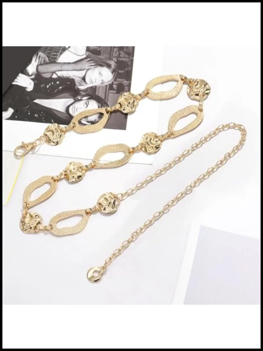 Chunky Gold Waist Chain Belt for Dresses Metal Link Belt Fashion Accessory
